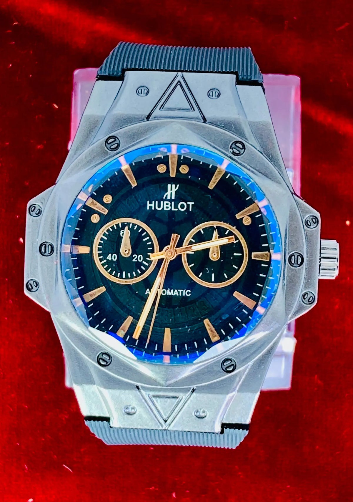 Hublot Automatic Watch with Blue Strap – Precision & Style Akun Treasures